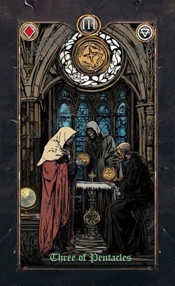 Revenant Tarot – Three of Pentacles