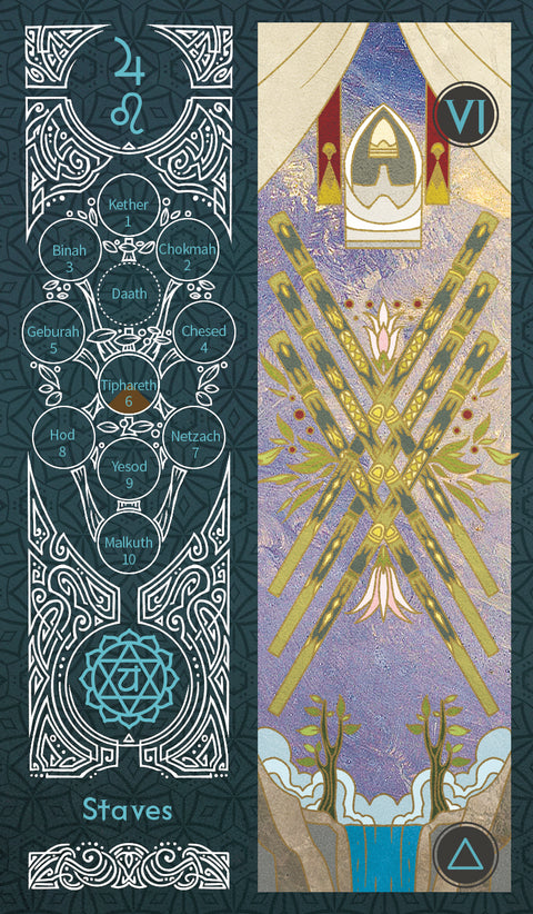 Sambucus Tarot - Marseilles Version – Six of Staves