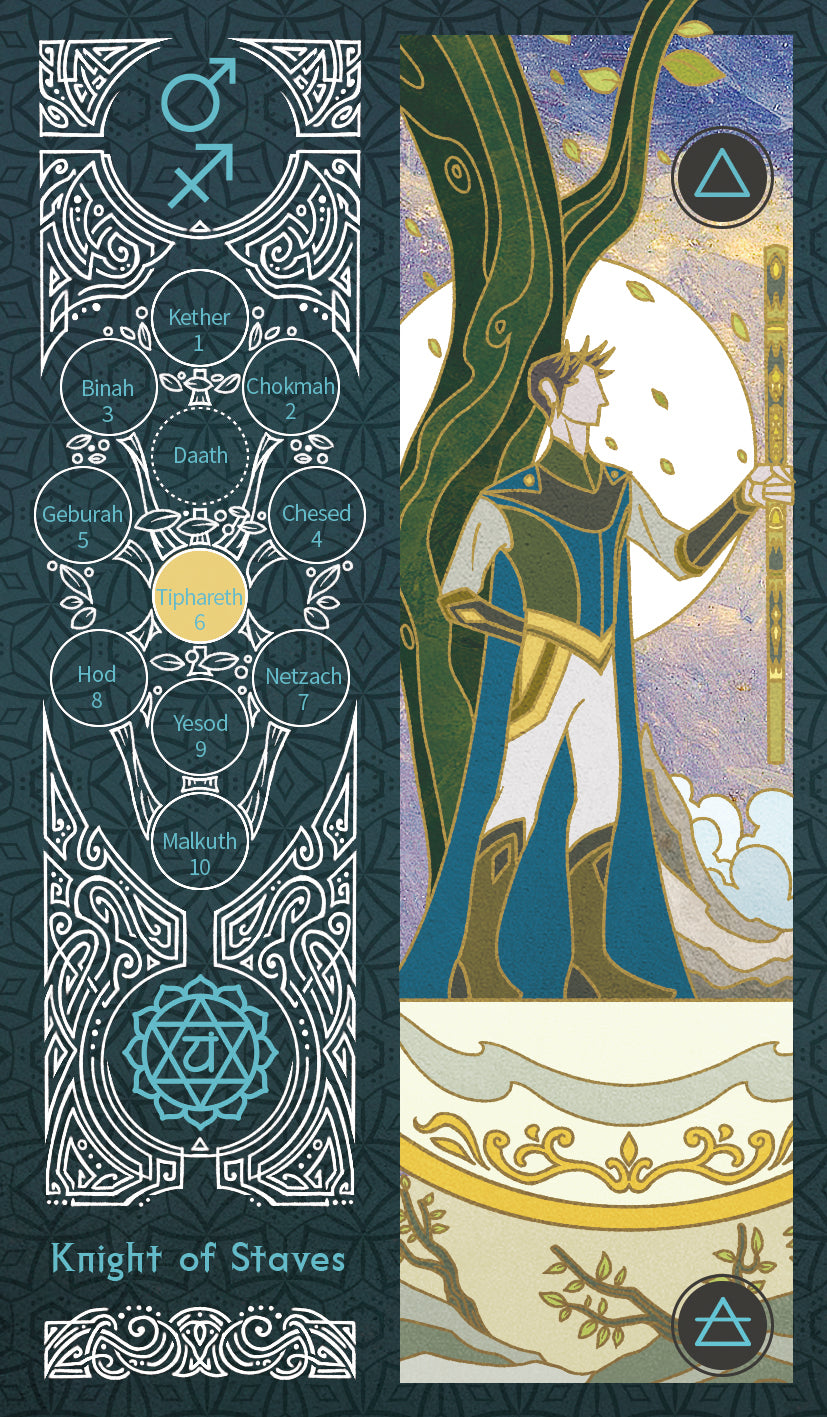 Sambucus Tarot - Marseilles Version – Knight of Staves