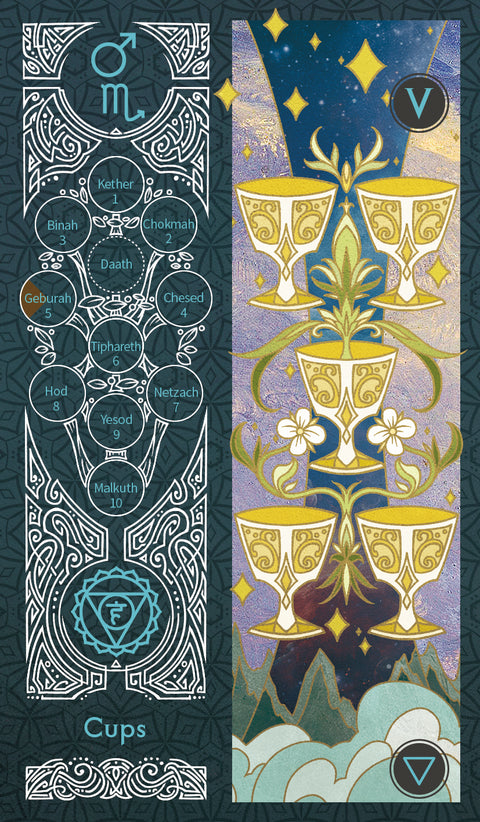 Sambucus Tarot - Marseilles Version – Five of Cups