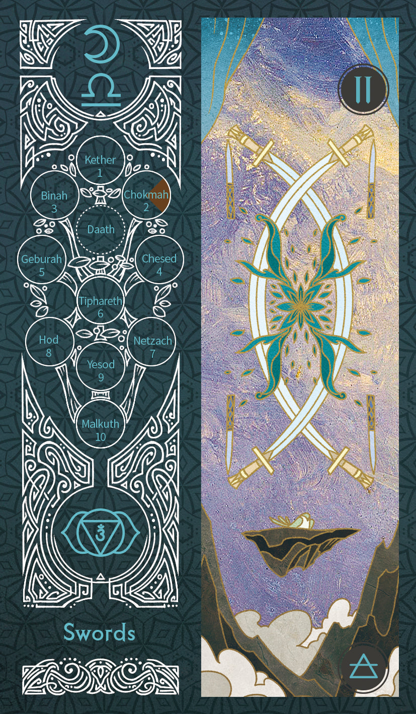 Sambucus Tarot - Marseilles Version – Two of Swords