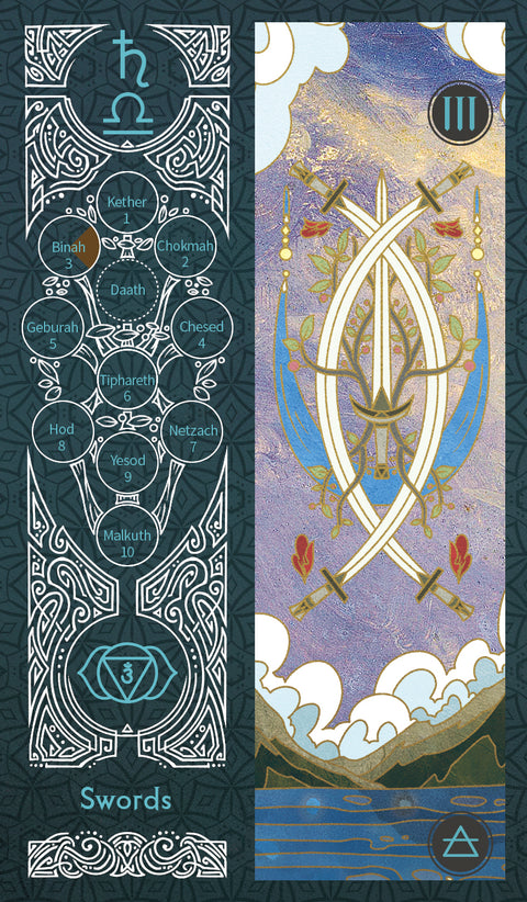 Sambucus Tarot - Marseilles Version – Three of Swords