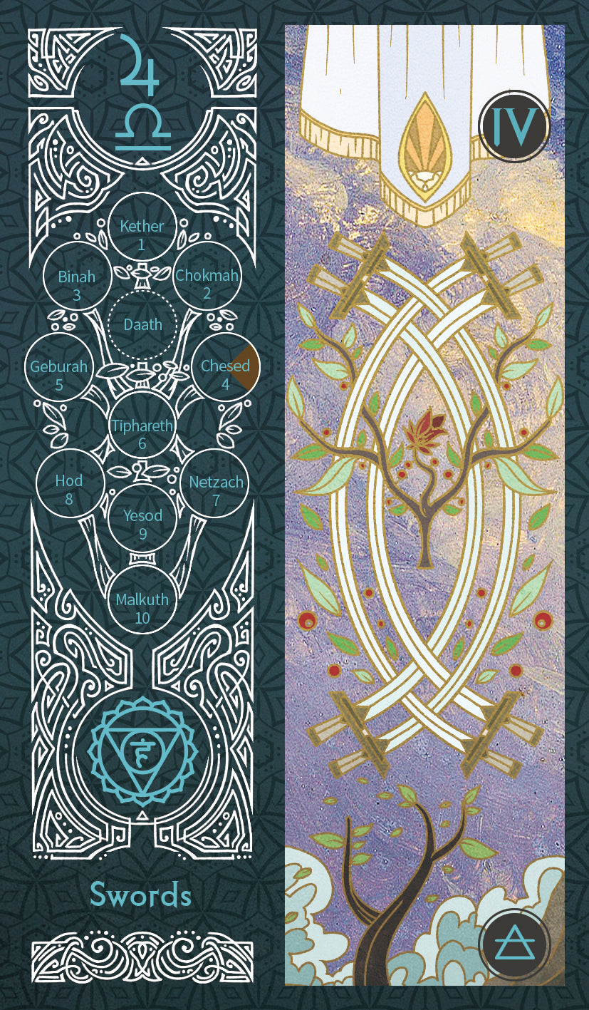 Sambucus Tarot - Marseilles Version – Four of Swords