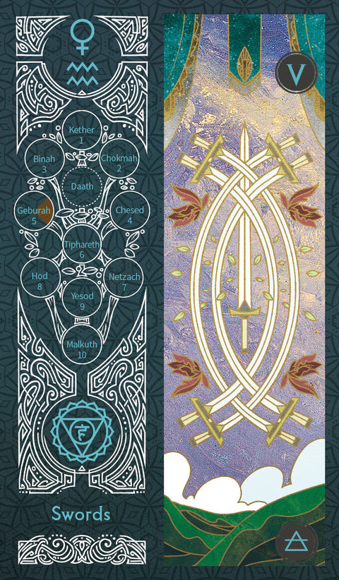 Sambucus Tarot - Marseilles Version – Five of Swords