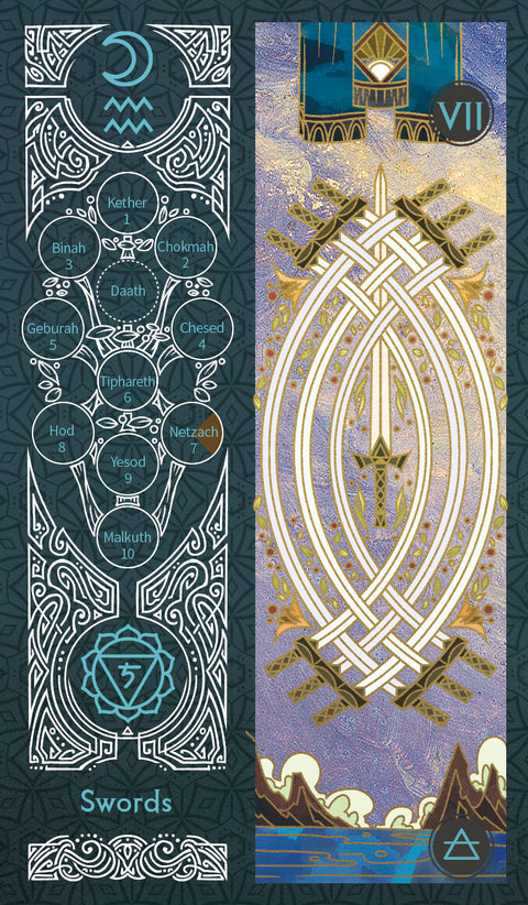 Sambucus Tarot - Marseilles Version – Seven of Swords