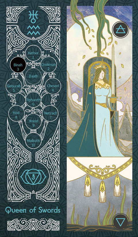 Sambucus Tarot - Marseilles Version – Queen of Swords
