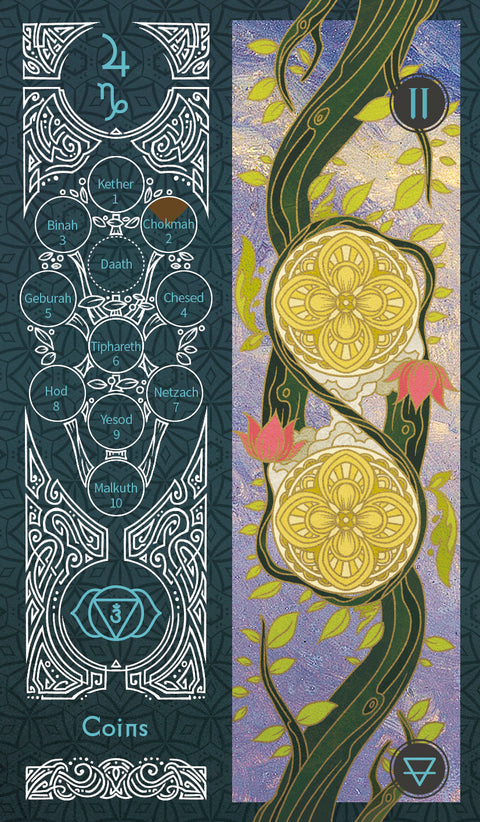 Sambucus Tarot - Marseilles Version – Two of Coins