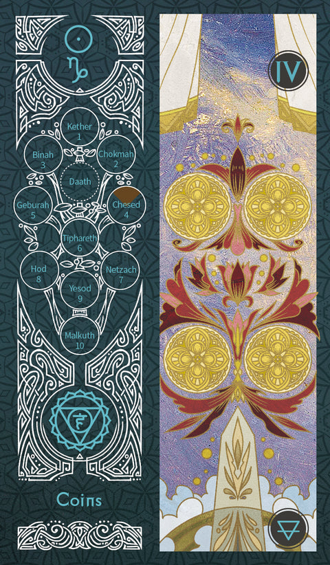 Sambucus Tarot - Marseilles Version – Four of Coins
