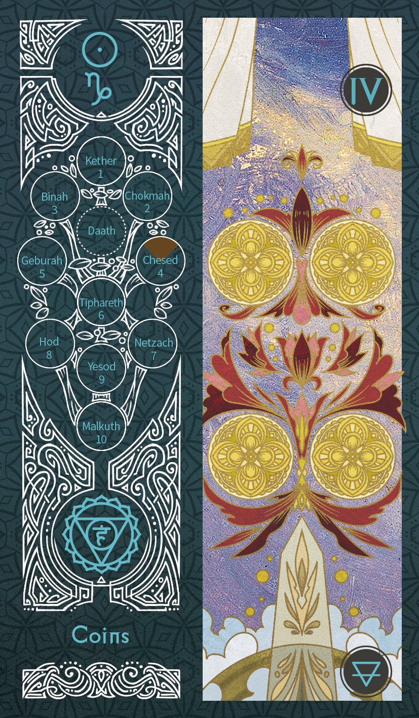 Sambucus Tarot - Marseilles Version – Four of Coins