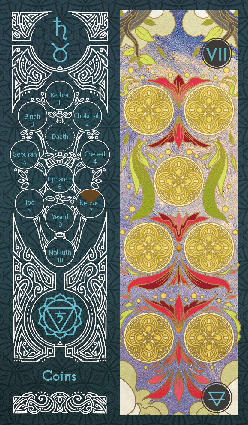 Sambucus Tarot - Marseilles Version – Seven of Coins