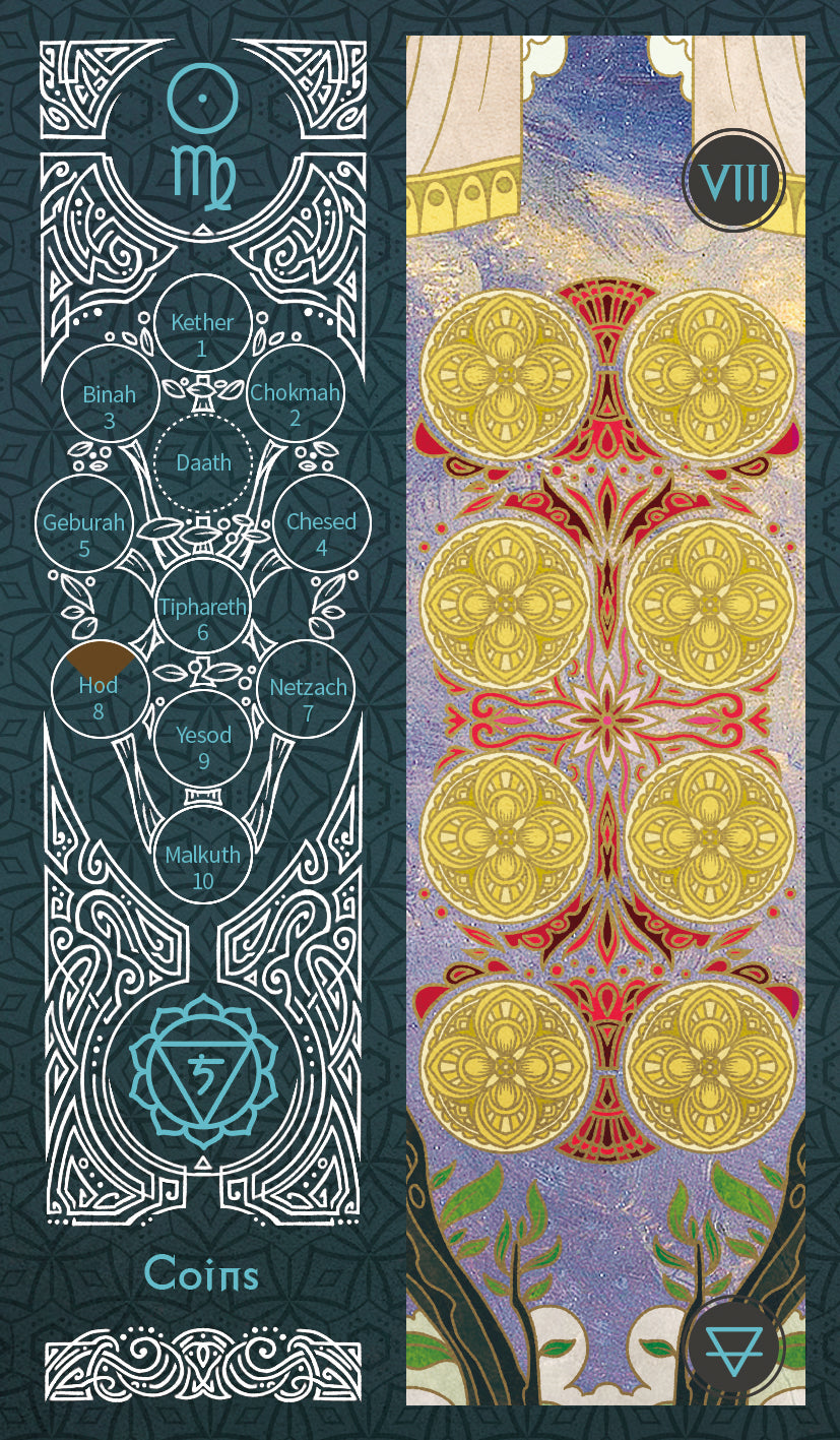 Sambucus Tarot - Marseilles Version – Eight of Coins