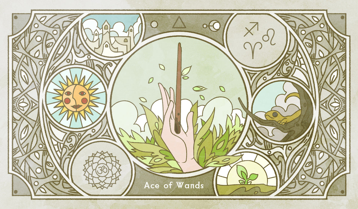 Sambucus Tarot - RWS Version – Ace of Wands
