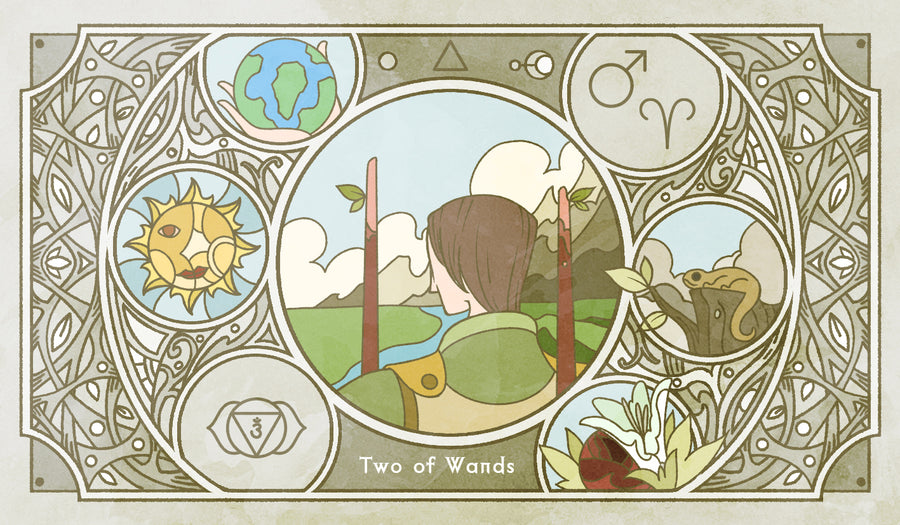 Sambucus Tarot - RWS Version – Two of Wands