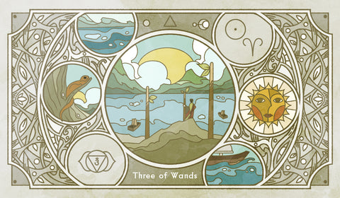 Sambucus Tarot - RWS Version – Three of Wands