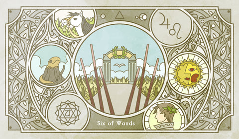 Sambucus Tarot - RWS Version – Six of Wands