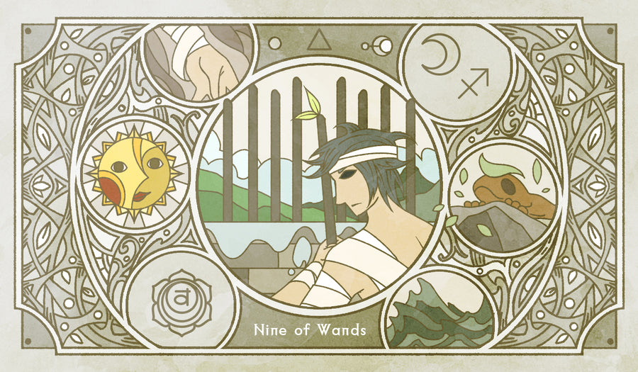 Sambucus Tarot - RWS Version – Nine of Wands