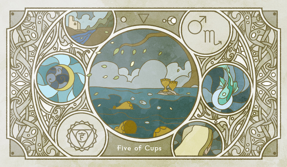 Sambucus Tarot - RWS Version – Five of Cups