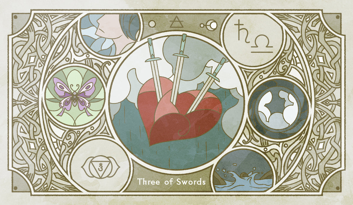 Sambucus Tarot - RWS Version – Three of Swords