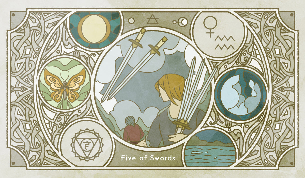Sambucus Tarot - RWS Version – Five of Swords