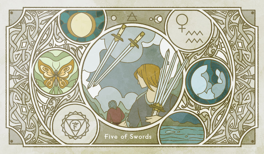 Sambucus Tarot - RWS Version – Five of Swords