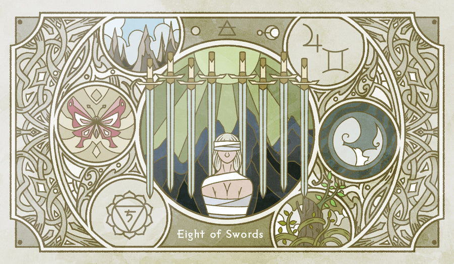 Sambucus Tarot - RWS Version – Eight of Swords