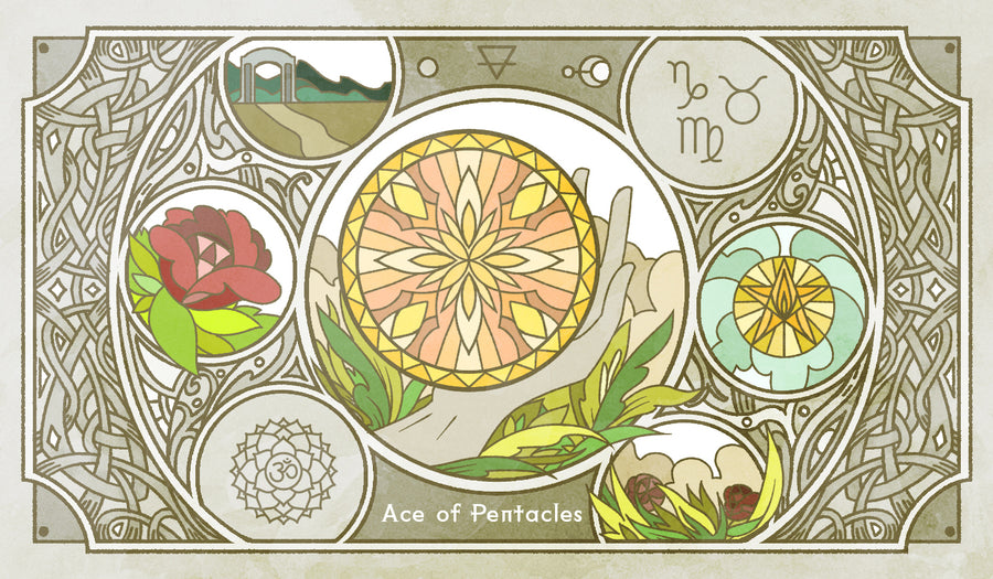 Sambucus Tarot - RWS Version – Ace of Pentacles