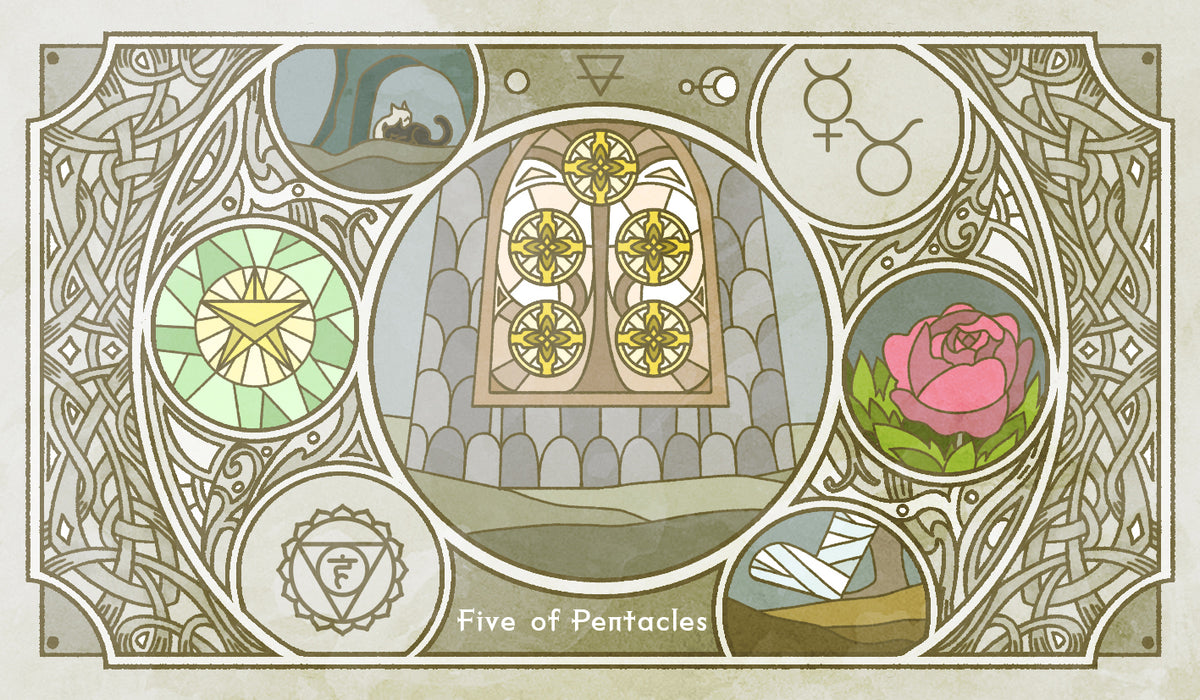 Sambucus Tarot - RWS Version – Five of Pentacles