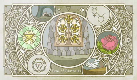 Sambucus Tarot - RWS Version – Five of Pentacles