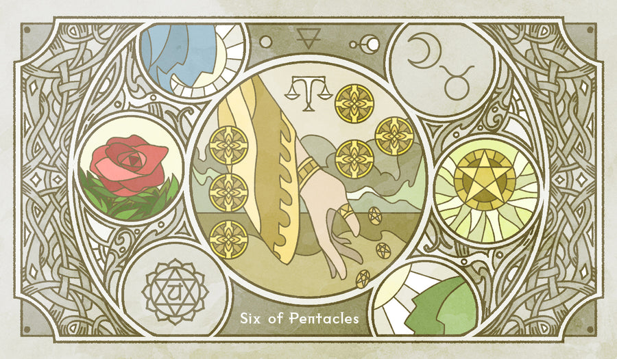 Sambucus Tarot - RWS Version – Six of Pentacles