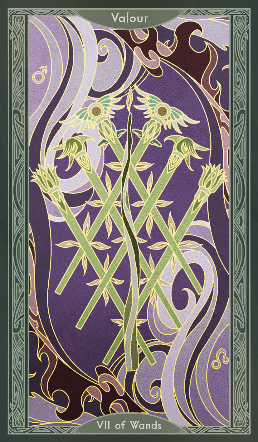 Sambucus Tarot - Thoth Version – Seven of Wands