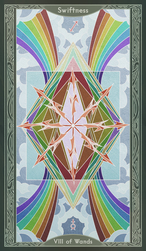 Sambucus Tarot - Thoth Version – Eight of Wands