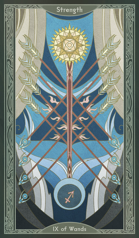 Sambucus Tarot - Thoth Version – Nine of Wands