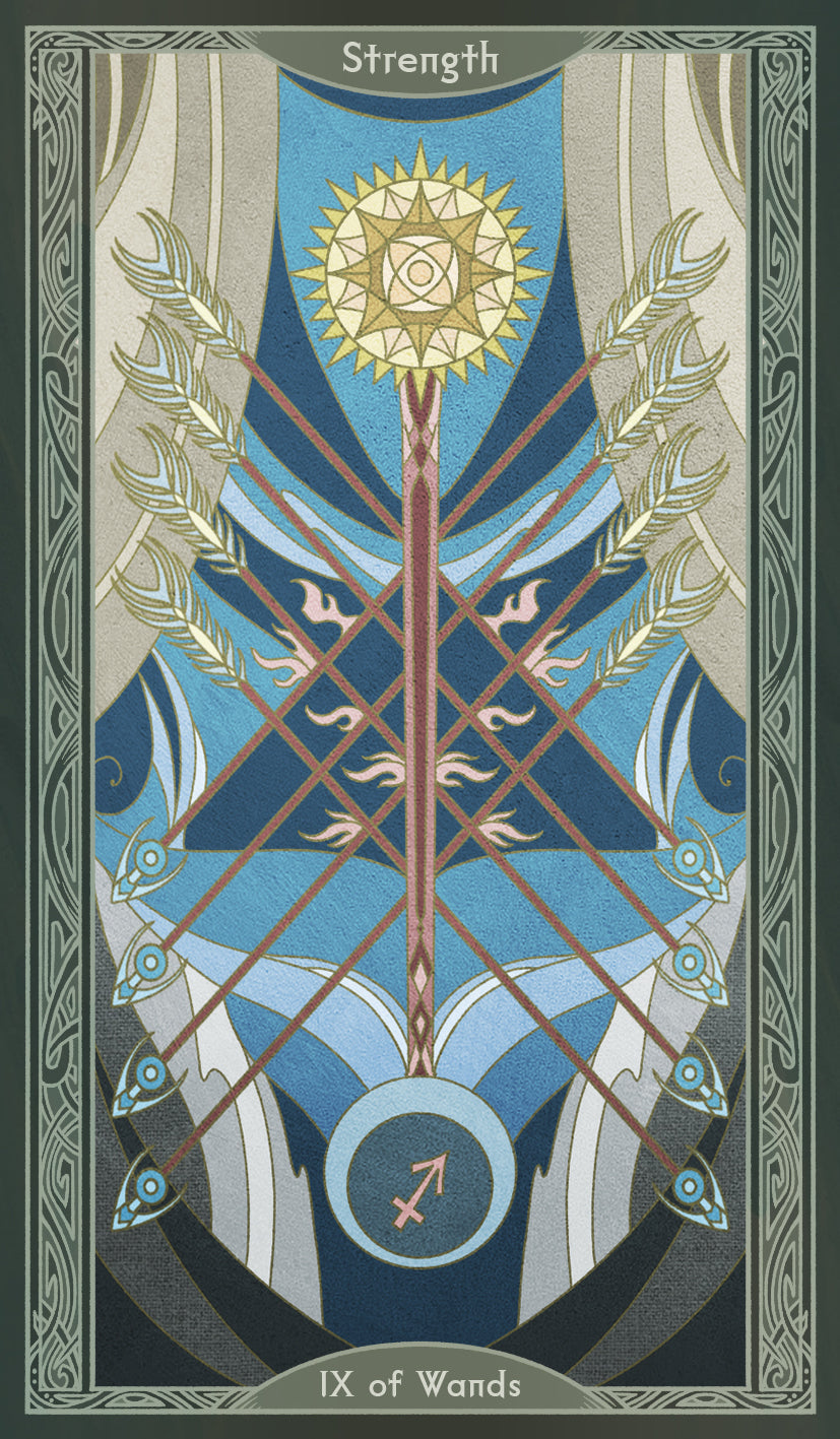 Sambucus Tarot - Thoth Version – Nine of Wands
