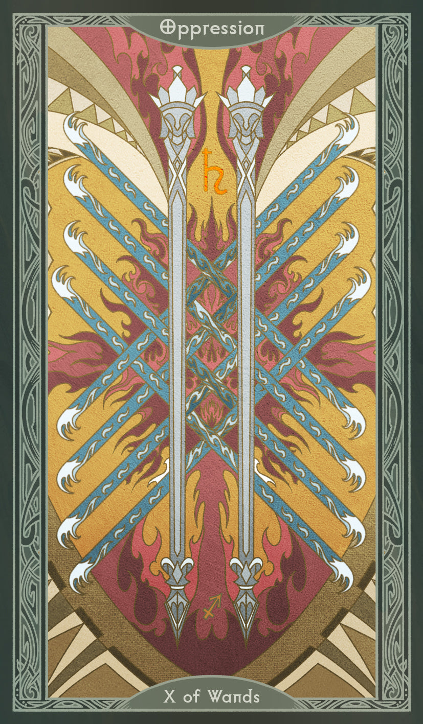 Sambucus Tarot - Thoth Version – Ten of Wands