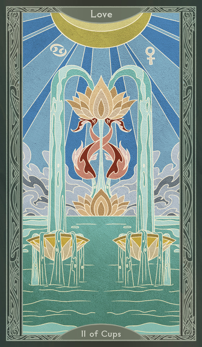 Sambucus Tarot - Thoth Version – Two of Cups