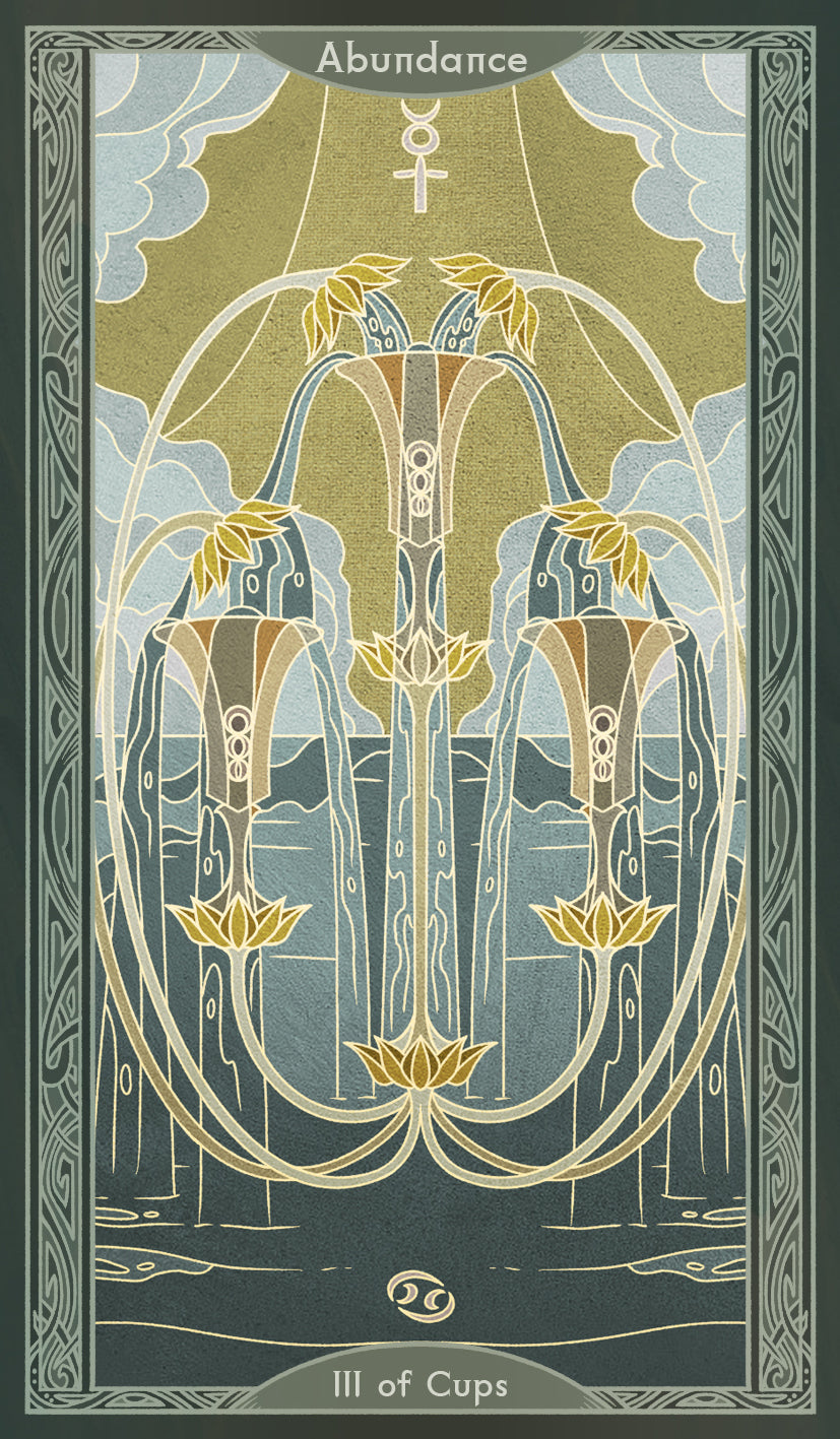 Sambucus Tarot - Thoth Version – Three of Cups