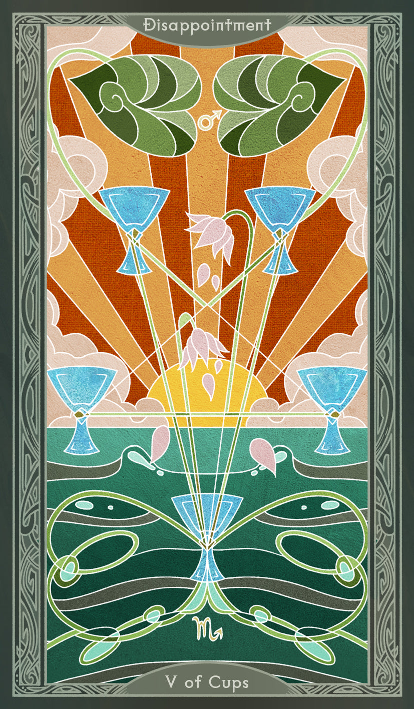 Sambucus Tarot - Thoth Version – Five of Cups