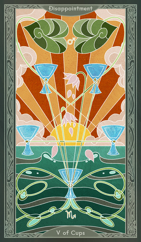 Sambucus Tarot - Thoth Version – Five of Cups