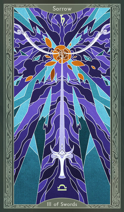 Sambucus Tarot - Thoth Version – Three of Swords