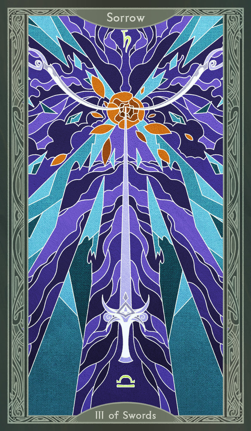 Sambucus Tarot - Thoth Version – Three of Swords