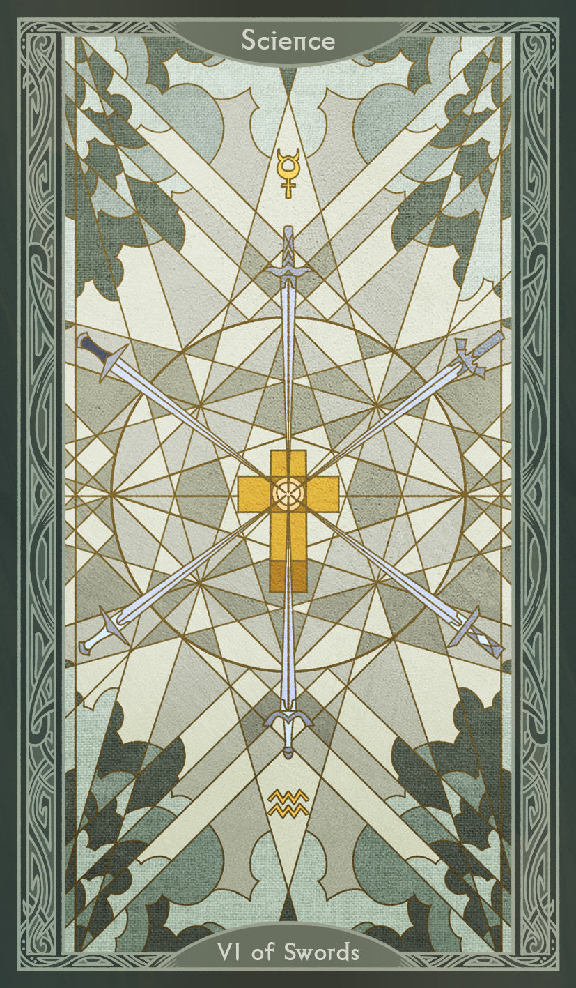 Sambucus Tarot - Thoth Version – Six of Swords