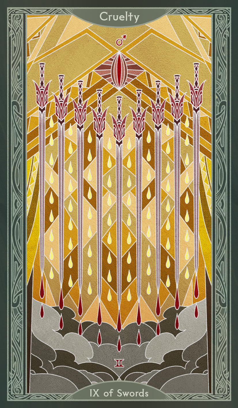 Sambucus Tarot - Thoth Version – Nine of Swords