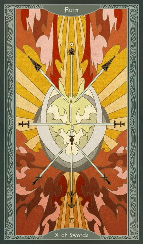 Sambucus Tarot - Thoth Version – Ten of Swords