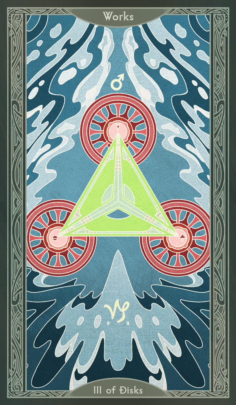 Sambucus Tarot - Thoth Version – Three of Disks
