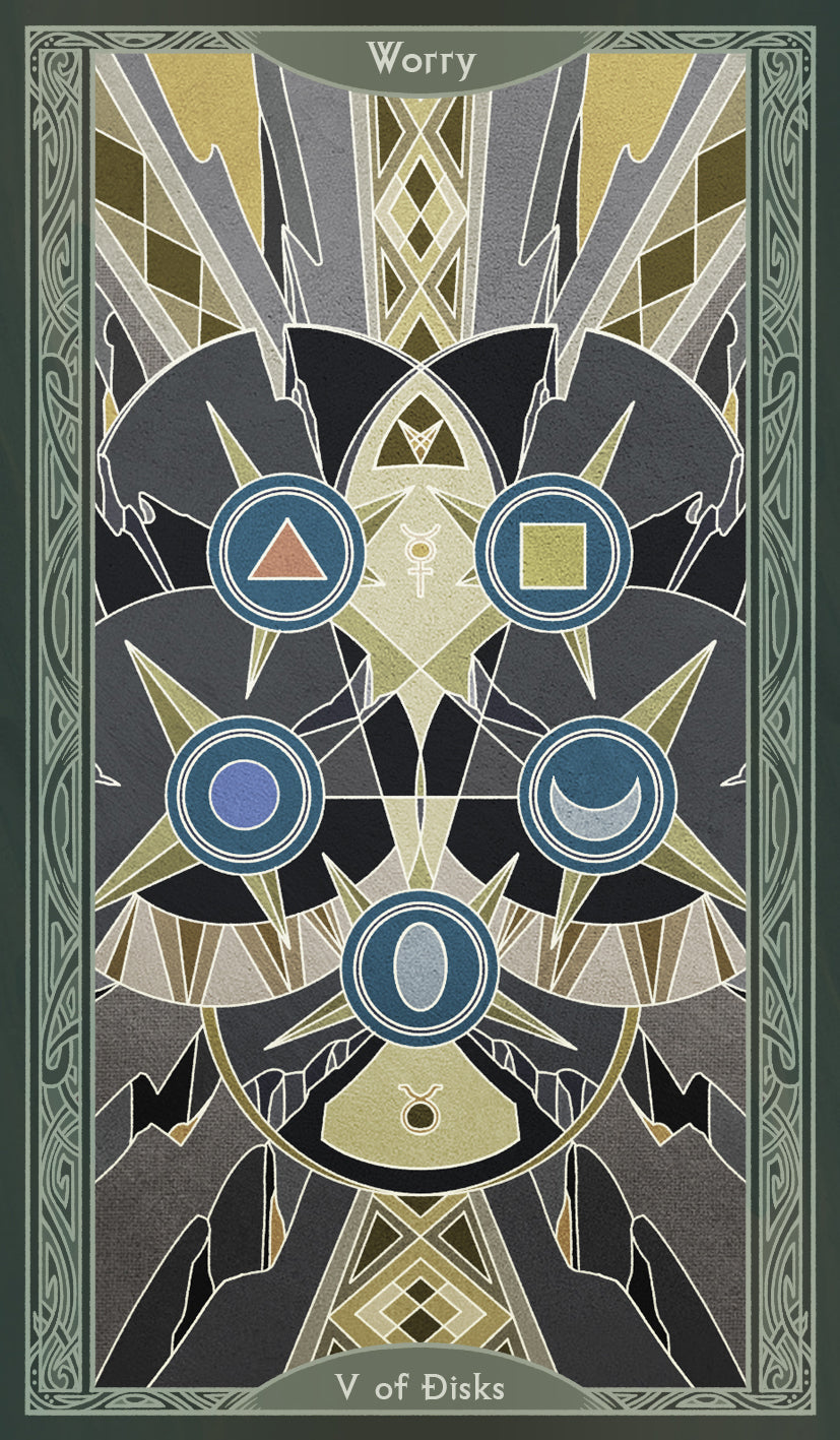 Sambucus Tarot - Thoth Version – Five of Disks