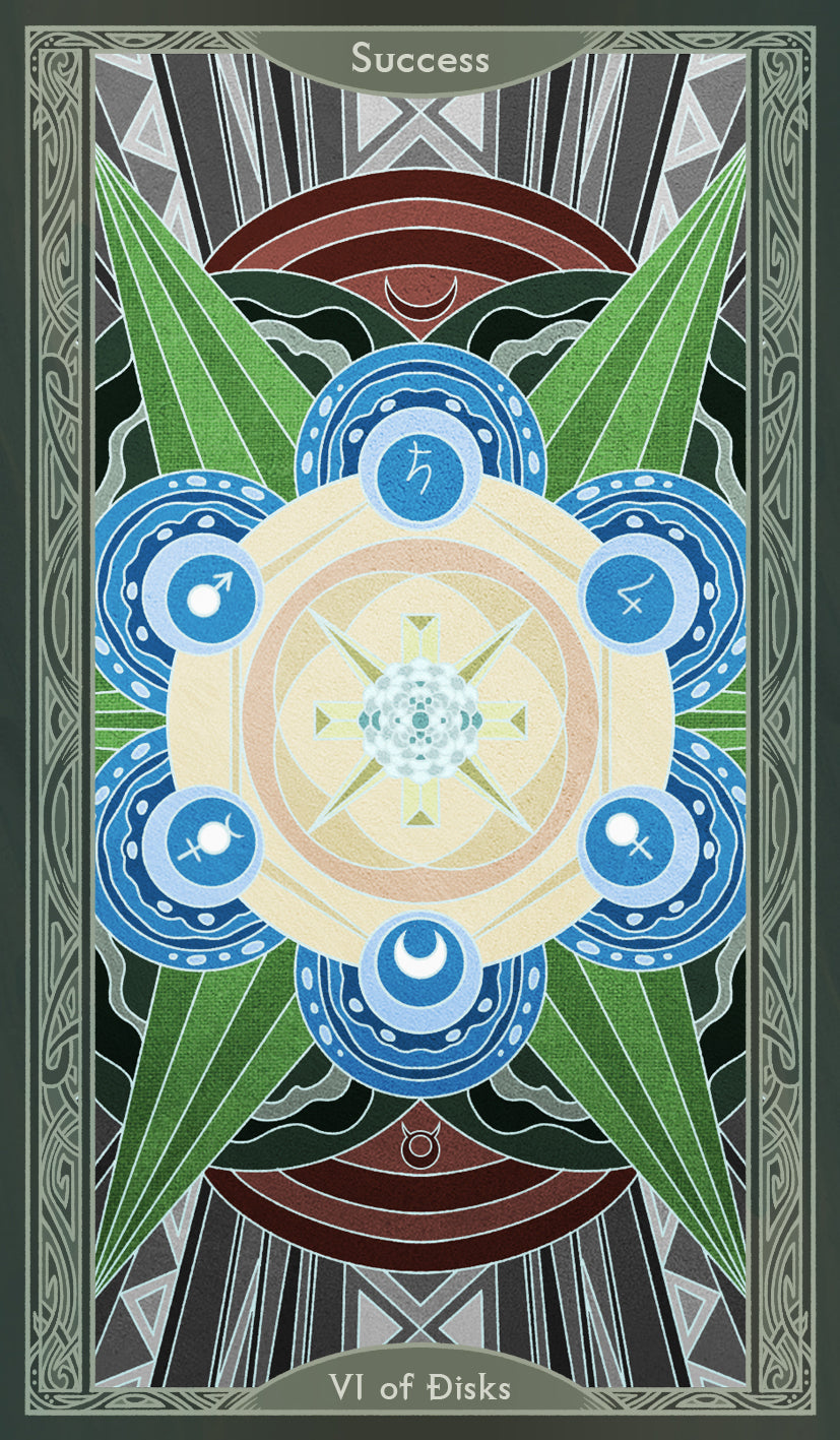 Sambucus Tarot - Thoth Version – Six of Disks
