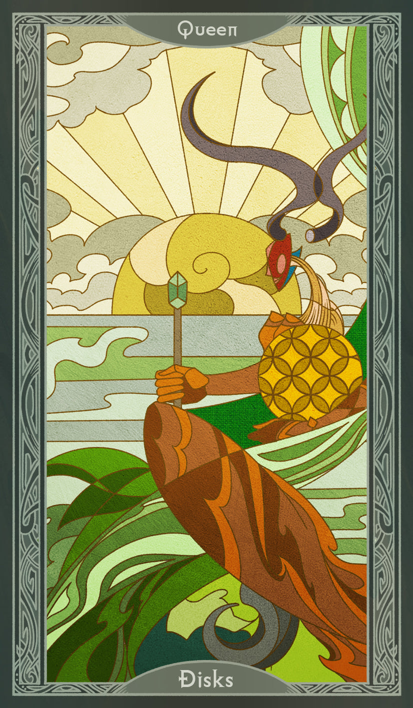 Sambucus Tarot - Thoth Version – Queen of Disks