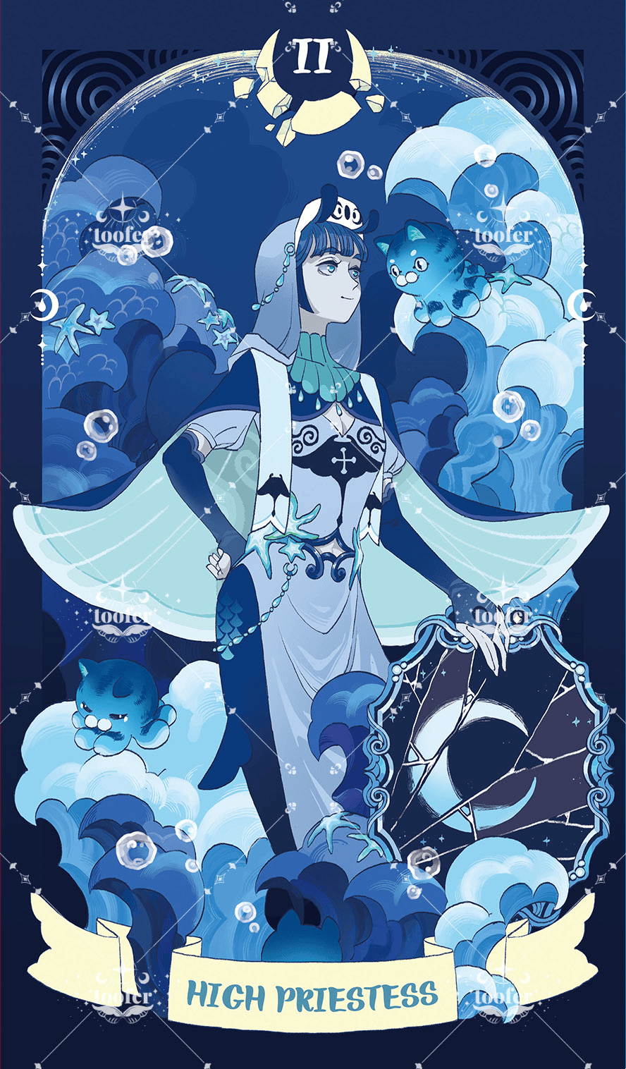 Sea in Moonlight Tarot – The High Priestess