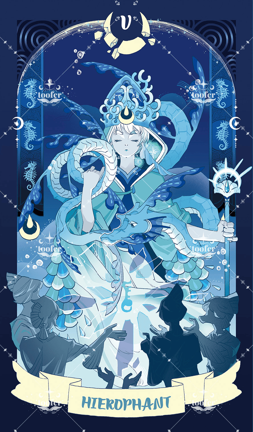 Sea in Moonlight Tarot – The Hierophant
