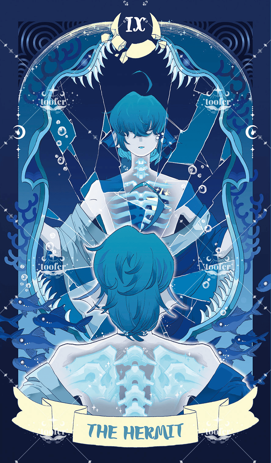 Sea in Moonlight Tarot – The Hermit